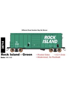 InterMountain 38714-01, HO Scale AAR 10ft 6In Boxcar, Rock Island CRIP #47420