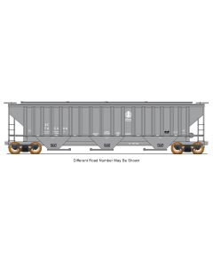 InterMountain 453125-01, HO Scale 4750 Cu. Ft. Rib-Sided 3-Bay Covered Hopper, Illinois Central #765406