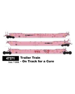 InterMountain 47371-01, HO Maxi IV Stack Well Car, 3-Car Articulated Set, Trailer Train- On Track for a Cure #732301