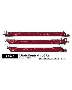InterMountain 47372-01, HO Maxi IV Stack Well Car, 3-Car Articulated Set, Utah Central- UCRY #57379