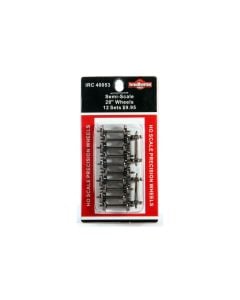 Intermountain IRC 40049, HO 38 in Metal Insulated Semi-Scale Wheelsets, .088 in Tread Width, 12 Axles Per Pack