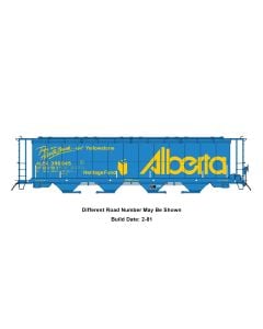 InterMountain 65138, N Scale NSC 59ft Cylindrical Covered Hopper w Trough Hatch, ALBX Patch Ex-Alberta #396045