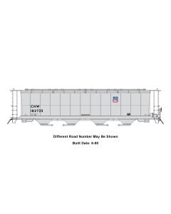 InterMountain 65142-01, N Scale NSC 59ft Cylindrical Covered Hopper w Trough Hatch, CNW #182735