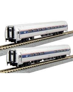 KATO 106-8003-1, N Scale Amfleet I Coach & Cafe Phase VI 2-Car Set B, With Lighted Interiors