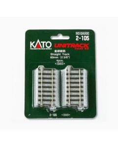 Kato HO 2-105 Unitrack Straight Section, 2-3/8" 60mm