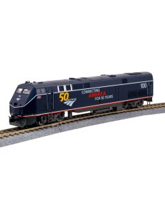 KATO 37-6113-LS, HO GE P42, ESU LokSound DCC, Amtrak Midnight Blue #100 w/50th Anniversary Logo