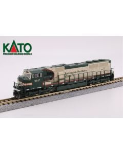 Kato 176-6503-dcc, N Scale EMD SD70MAC, Cab Headlight, DCC, BNSF Early Merger Warbonnet #9647