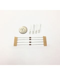 Tony's TTX Ultra 3mm LED, Warm White, 4 Pack, With Resistors