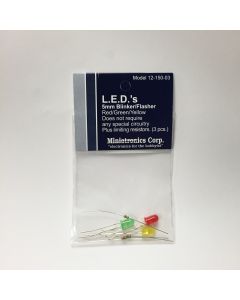 Miniatronics 12-150-03 5mm Blinker/Flasher LED (1 each Red Green Yellow)
