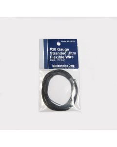 Miniatronics 48-130-01 30 Gauge Ultra Flexible Wire, Black (10ft)