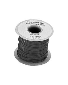 Miniatronics 48-180-01 18 Gauge Stranded Wire, Black (100 ft)