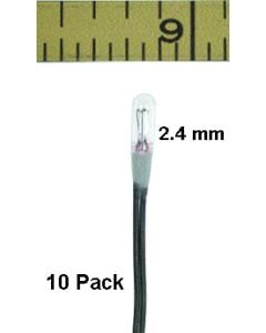 Miniatronics 18-728-10, 12V 2.4mm Diameter 30ma Micro Mini Lamps, Clear Bulbs, 10pk