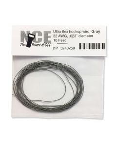 NCE 5240258 Ultraflex Wire, 32 Gauge 10ft, Gray