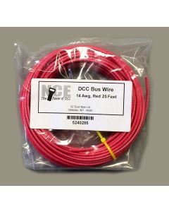 NCE 5240285 DCC Main Bus Wire, 14 Gauge, Red, 25ft