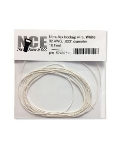 NCE 5240259 Ultraflex Wire, 32 Gauge 10ft, White