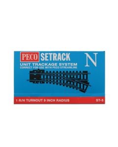 PECO ST-5 N Scale Code 80 Setrack Right Hand Turnout