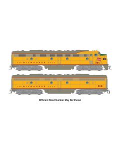 Rapido 28556 HO EMD E8A&B Set, ESU LokSound DCC Sound, Milwaukee Road in UP Yellow & Gray Scheme #30C & #30B