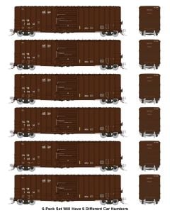 Rapido 198005, HO PC&F 5317 Cu. Ft. 50ft Boxcars, Olympic Railway OLYR 6-Pack #1