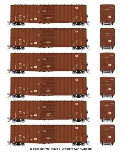 Rapido 198007, HO PC&F 5241 Cu. Ft. 50ft Boxcars, Seattle & North Coast SNC 6-Pack #1