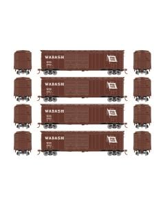 Roundhouse RND1003 HO 50ft PS-1 Double Door Box Car, Wabash 4-Pack #2