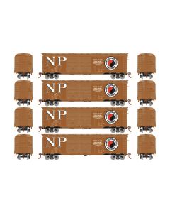 Roundhouse RND1015 HO 50ft PS-1 Double Door Box Car, Northern Pacific 4-Pack #2