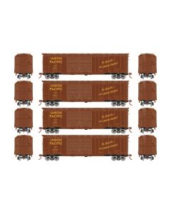 Roundhouse RND1031 HO 50ft PS-1 Double Door Box Car, Union Pacific 4-Pack #2