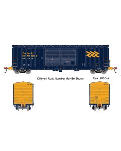 Athearn Roundhouse RND-1366, HO 50ft FMC 5283 Double Door Box Car, Ontario Northland #2804