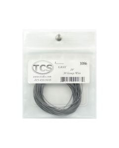 TCS 1086 30 Gauge Wire, 20 ft, Gray