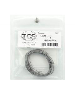 TCS 1203 30 Gauge Wire, 10 ft, Gray