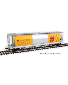 WalthersMainline 910-7845, HO Scale 59' Cylindrical Hopper, Canadian Wheat Board CNWX #106417