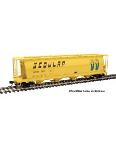 WalthersMainline 910-7860, HO Scale 59' Cylindrical Hopper, Scoular SCOX #1511