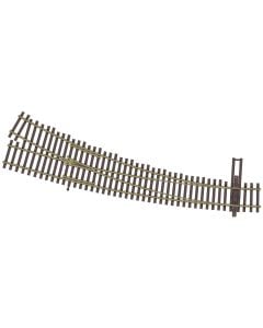 Walthers 948-83068, HO Scale Code 83 Nickel Silver DCC-Friendly Curved Turnout, 24 & 36 in Radii, Right Hand