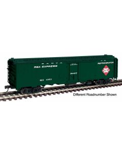 WalthersProto HO 50ft REA Riveted Steel Express Reefer, Santa Fe With Dark Green Body & Under-frame With Black Trucks