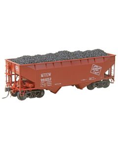 Kadee #7528, HO Scale 50 Ton AAR Standard 2-Bay Hopper, Milwaukee Road MILW #96053