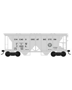 Bowser 43591 HO 70-Ton 2-Bay Covered Hopper, Open Sides, Alcoa Aluminum #25102
