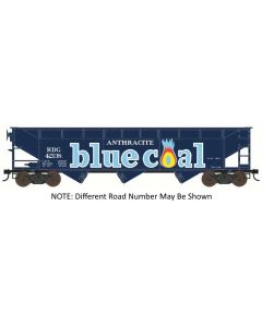 Bowser 44096, HO Scale 70-Ton Offset 3-Bay Hopper, Blue Coal, Lehigh Valley LV #62125