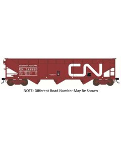 Bowser 44102, HO Scale 70-Ton Offset 3-Bay Hopper, Canadian National CN #323013