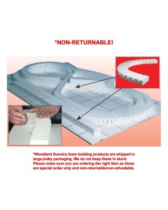 Woodland Scenics HO Scale 785-14414B SubTerrain System Riser Bulk Pack, 3/4"  1.9cm Rise, pkg (19), Sample Layout Shown