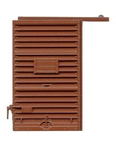 Kadee 2201, HO Scale 6' Youngstown Doors High Tack Board Boxcar Red, Freight Car Detail Parts, 2-Pair