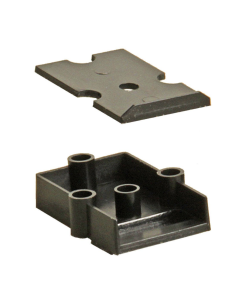 Kadee #817, O Scale Plastic Draft Gear Boxes With Lids, Black, Pack of 10