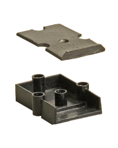 Kadee #818, O Scale Metal Draft Gear Boxes With Lids, Black, Pack of 8