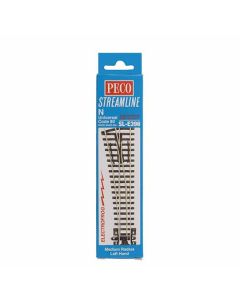 PECO SL-E396 N Code 80 LH Electrofrog Medium Radius Turnout