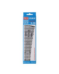 PECO SL-E95 HO Code 100 Electrofrog Medium Radius RH Turnout