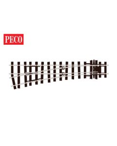 Peco SL-E596 Turnout, Medium Radius, Left Hand, On30